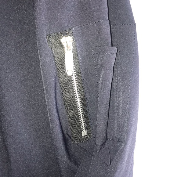 Navy Bomber Jacket with Baseball Collar - Picture 7 of 11